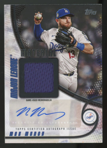 2025 Topps Series Two Max Muncy Black Major League Patch Auto /10 #MLMA2-MM