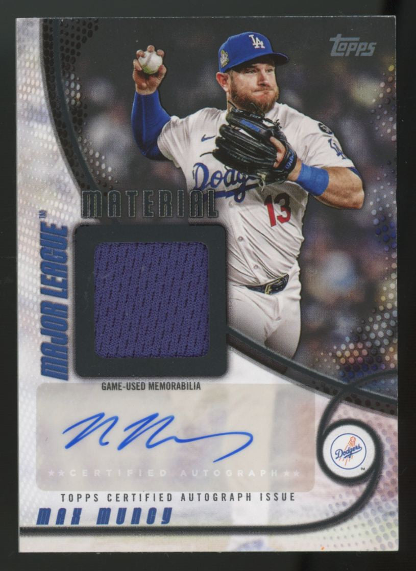 2025 Topps Series Two Max Muncy Black Major League Patch Auto /10 #MLMA2-MM