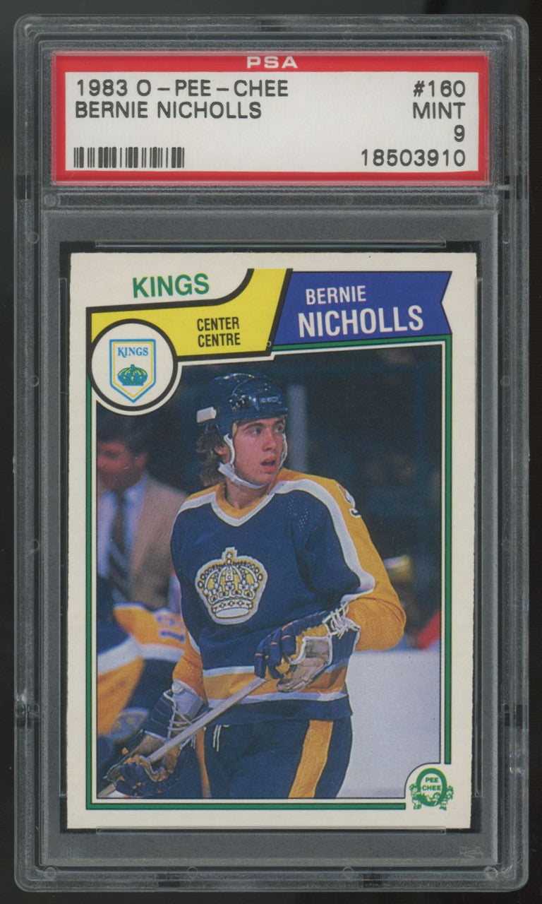 1983-84 O-Pee-Chee Bernie Nicholls RC #160 PSA 9