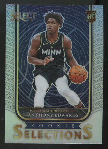 2020-21 Panini Select Anthony Edwards RC Selections Silver Prizm #5