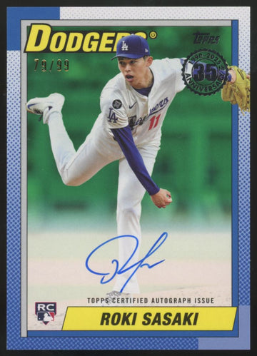 2025 Topps Update Roki Sasaki RC 1990 Auto /99 #90AU-RSA