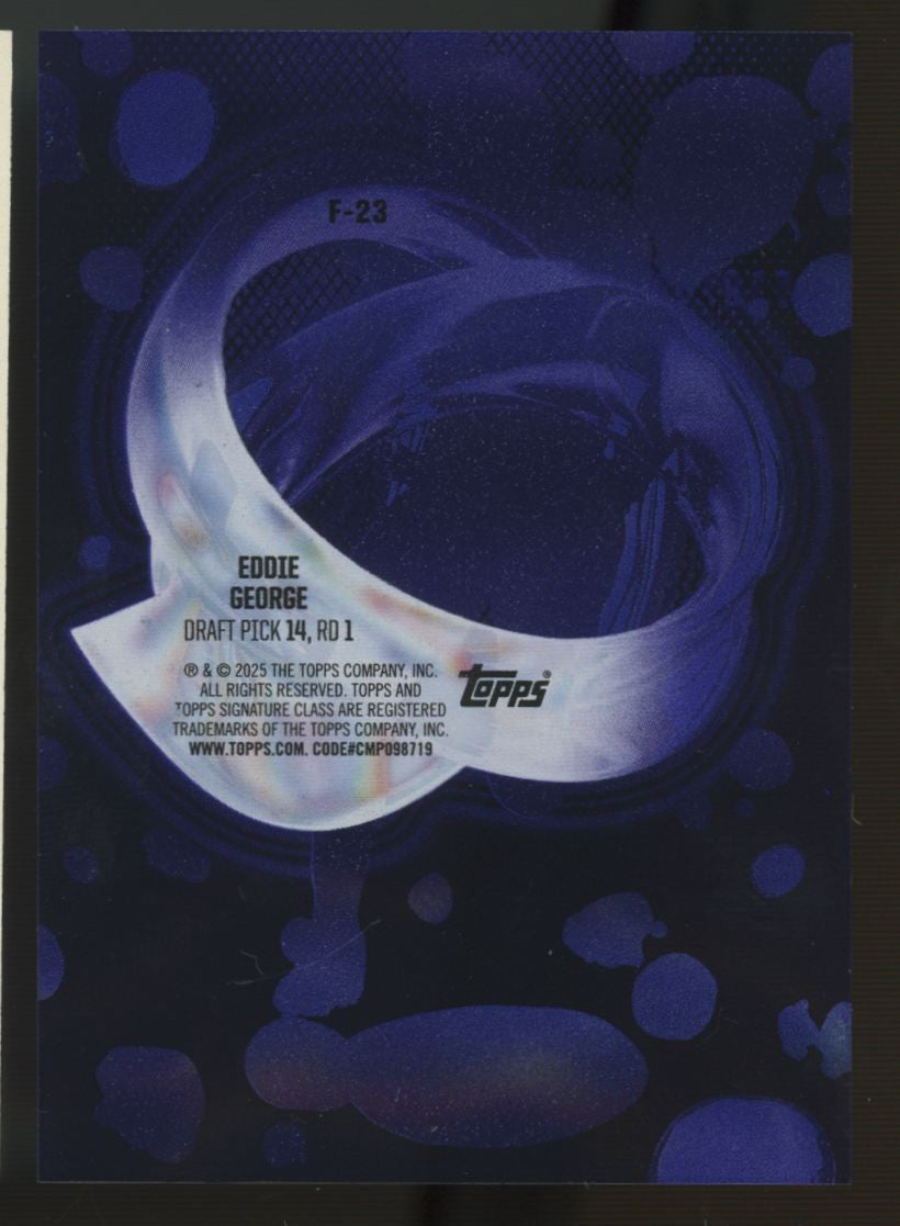 2024 Topps Signature Class Eddie George Fluidity Purple /100 #F-23