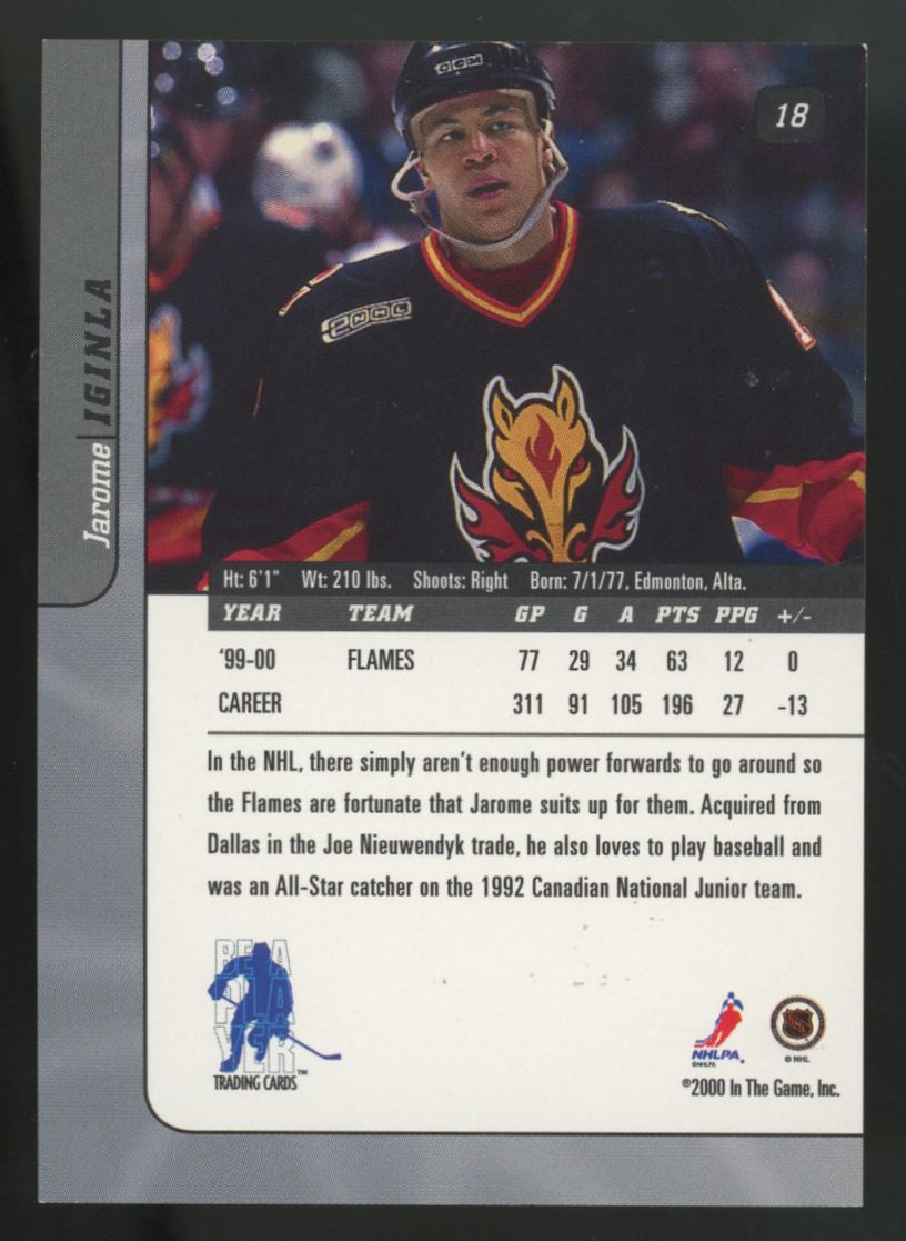 2000-01 In The Game Jarome Iginla Signature Series 22nd National Cleveland /10
