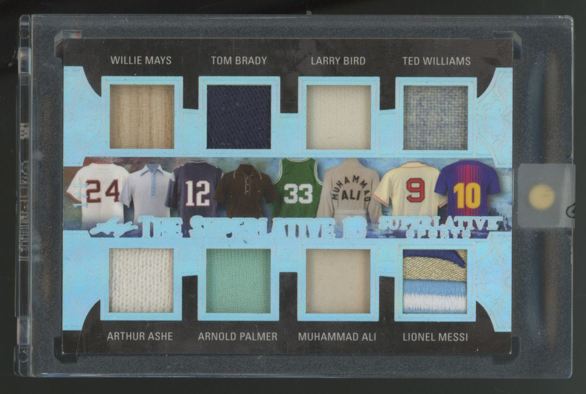 2020 Leaf Superlative Bryant/DiMaggio/Messi/Brady/Ali/Bird/Tyson++ 16 Patch 1/1