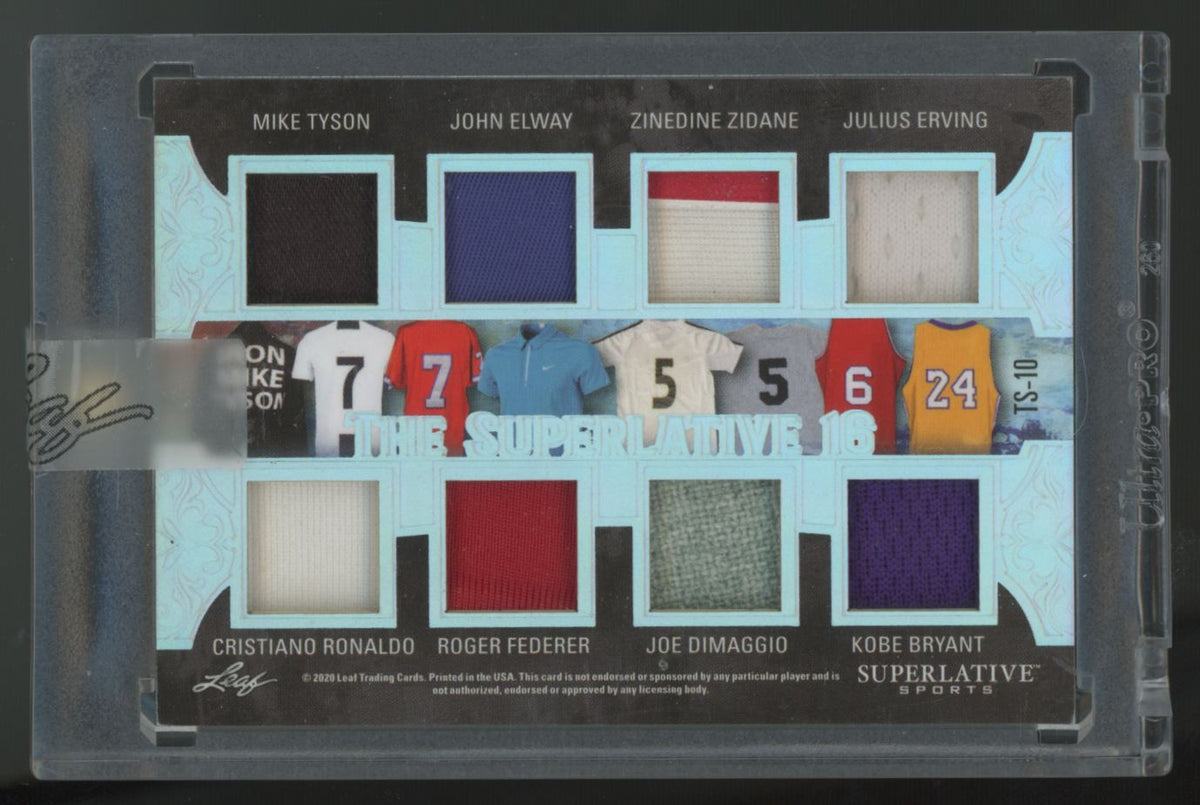 2020 Leaf Superlative Bryant/DiMaggio/Messi/Brady/Ali/Bird/Tyson++ 16 Patch 1/1