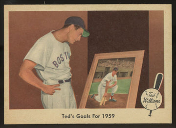 1959 Fleer Ted Williams Ted's Goals For 1959 #80 NM