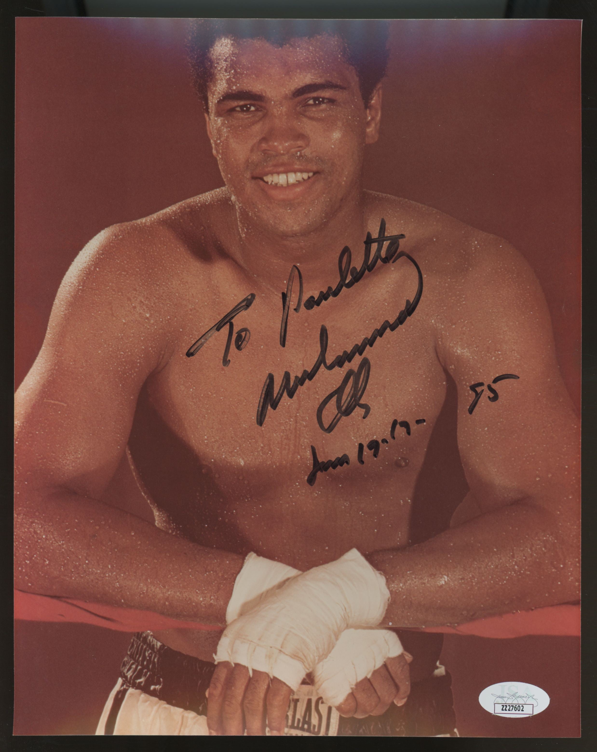 Muhammad Ali Signed Autographed Inscribed 8x10 Photo JSA *602