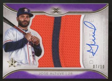 2018 Topps Definitive Jose Altuve Relic Patch Auto Purple /10 #ARC-JA