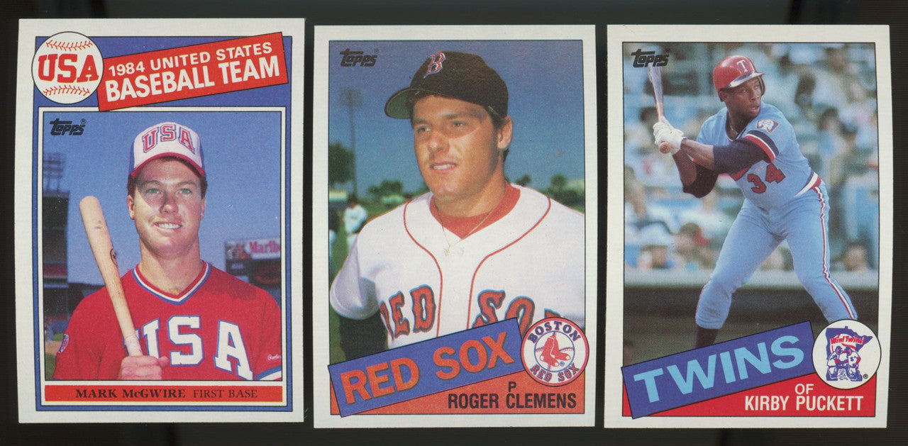 1985 Topps Baseball Complete Set (792) NM-MT McGwire Clemens Puckett RC