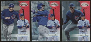 2017 Topps Gold Label Anthony Rizzo Lot of 3 Red /25 /50 /75 #40