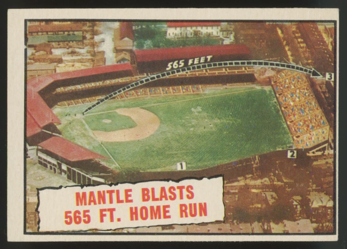 1961 Topps Baseball Thrills Mickey Mantle #406 EX