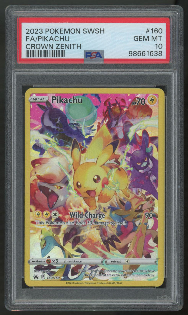2023 Pokemon Pikachu Crown Zenith Full Art #160 PSA 10 (D)