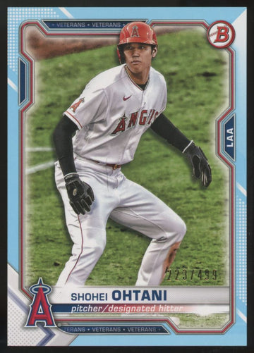 2021 Bowman Shohei Ohtani Sky Blue /499 #85