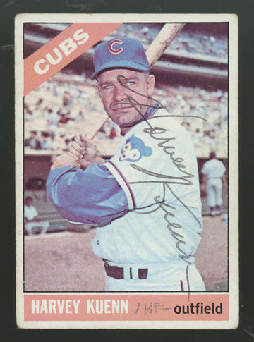 1966 Topps Harvey Kuenn #372 Signed Auto JSA