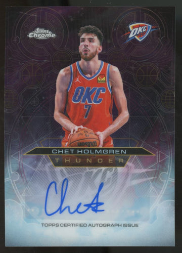 2025-26 Topps Chrome Cosmic Chet Holmgren Chromographs Auto #CH-CH
