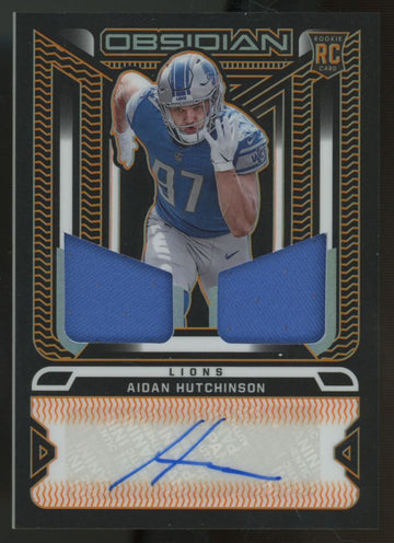 2022 Panini Obisidan Aidan Hutchinson RC Dual Patch Auto RPA Orange /99 #RJI-AHU