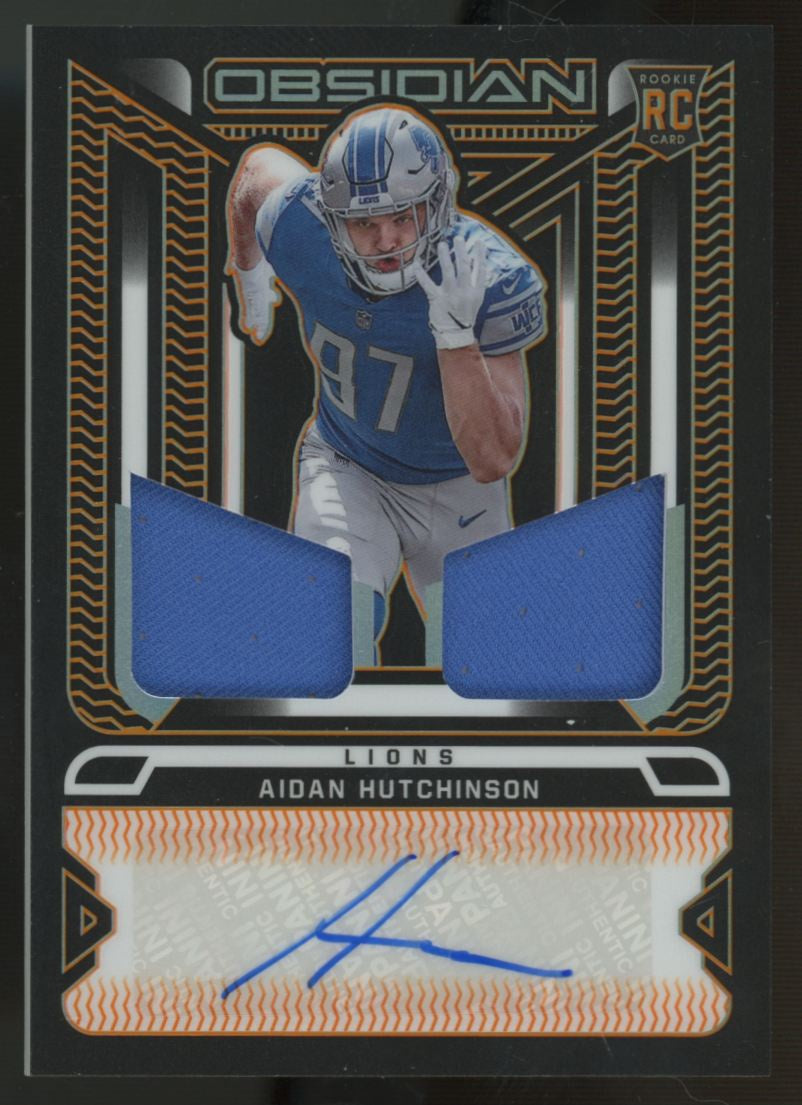 2022 Panini Obisidan Aidan Hutchinson RC Dual Patch Auto RPA Orange /99 #RJI-AHU