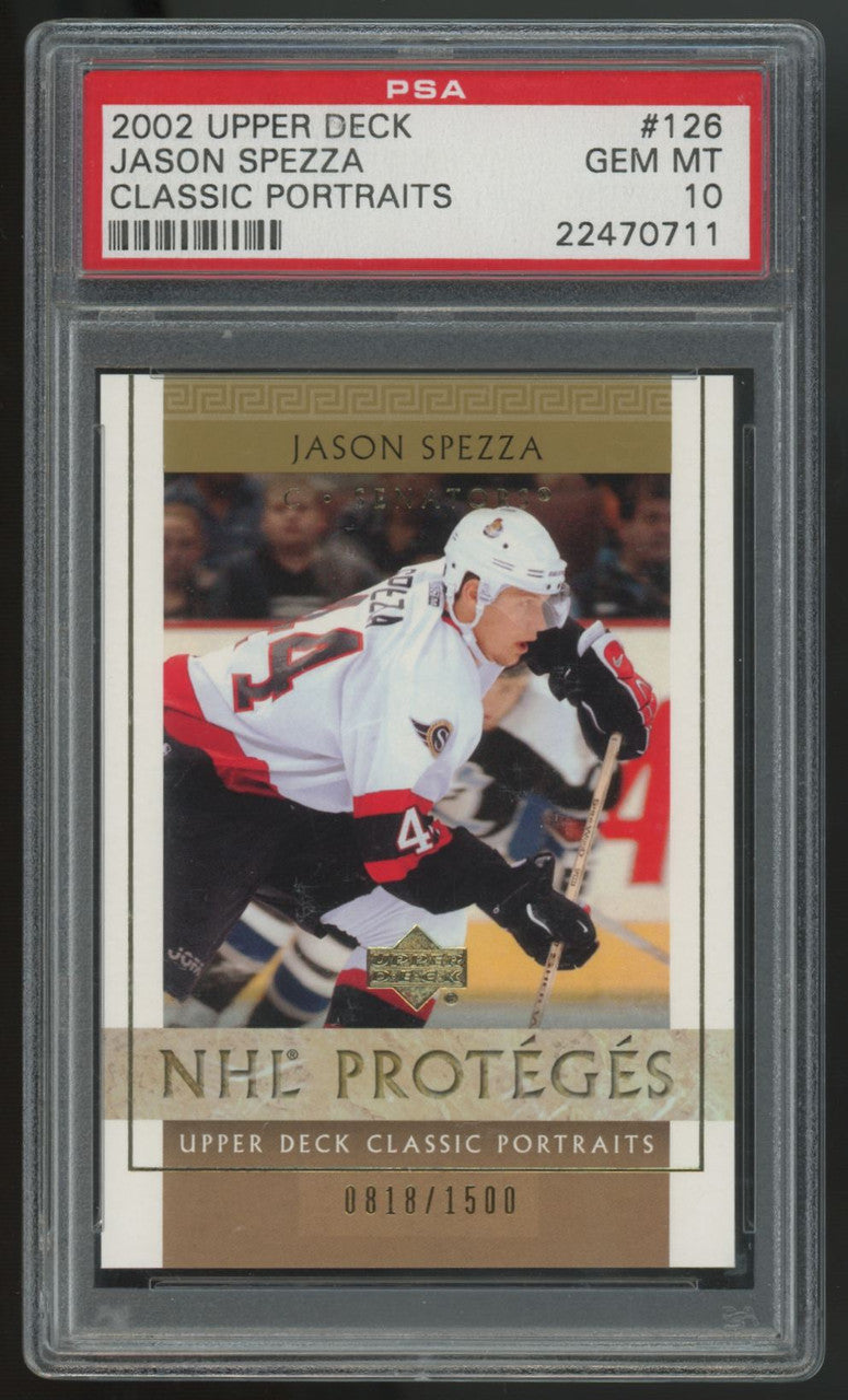 2002-03 Upper Deck Classic Portraits Jason Spezza RC NHL Proteges /1500 PSA 10