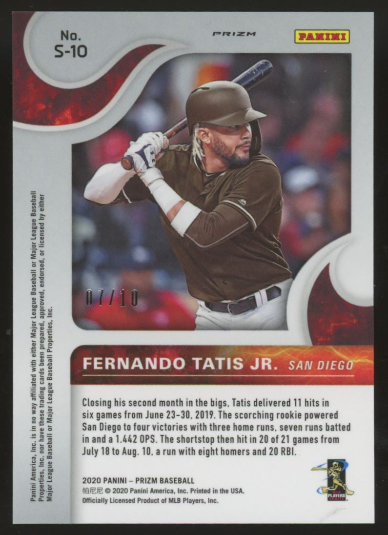 2020 Prizm Fernando Tatis Jr. Scorching Gold /10 #S-10
