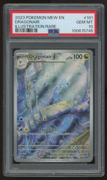 2023 Pokemon Dragonair 151 Illustration Rare #181 PSA 10