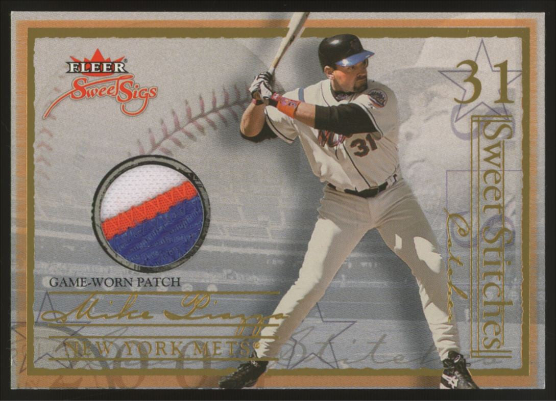 2004 Fleer Sweet Sigs Mike Piazza Sweet Stiches Game-Worn Patch /50 #ST-MP "B"