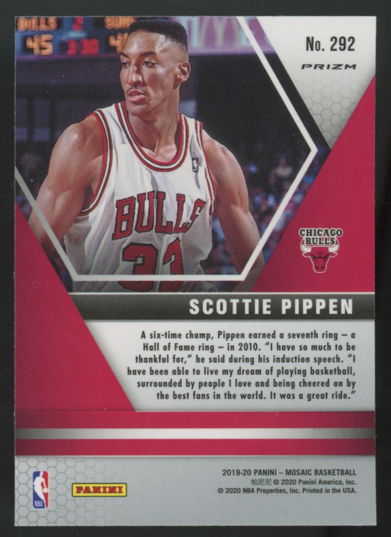 2019-20 Panini Mosaic Scottie Pippen Hall Of Fame Genesis SSP #292