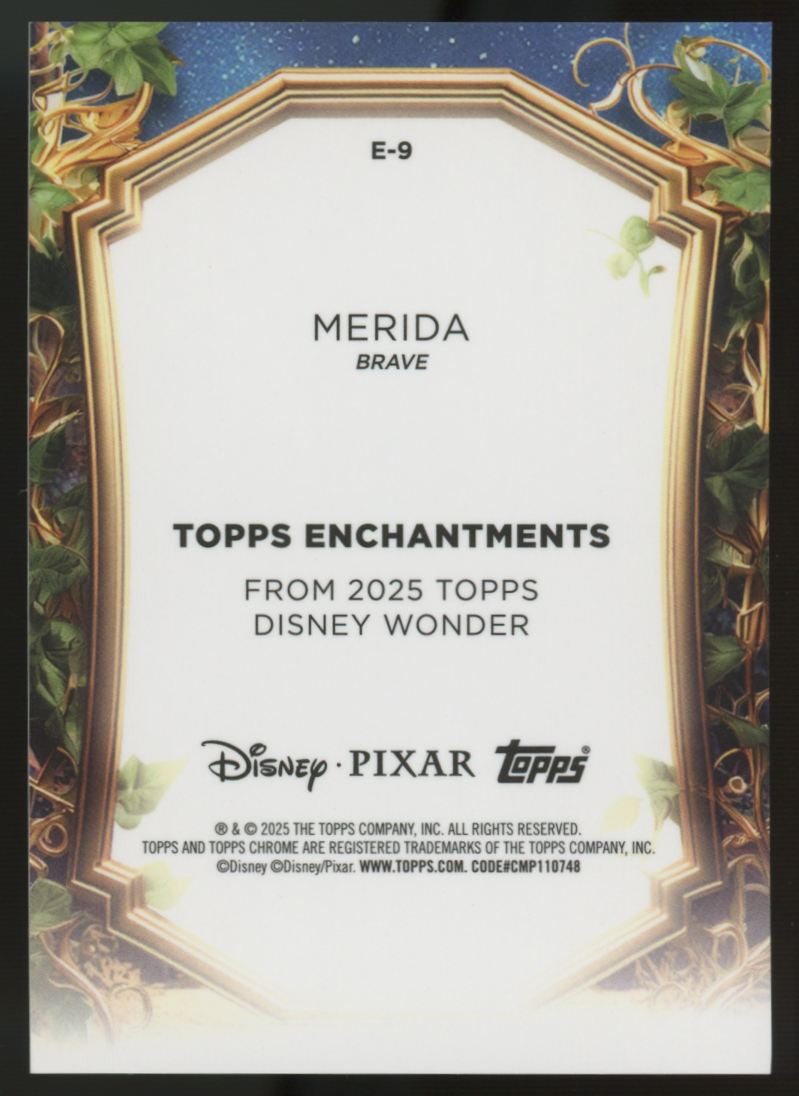 2025 Topps Disney Wonder Merida Enchantments Chrome Refractor #E-9