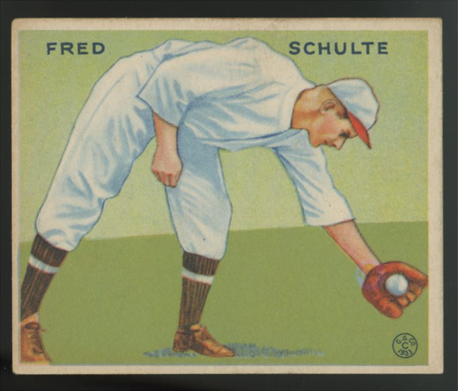 1933 Goudey Fred Schulte #112 VG/EX-EX