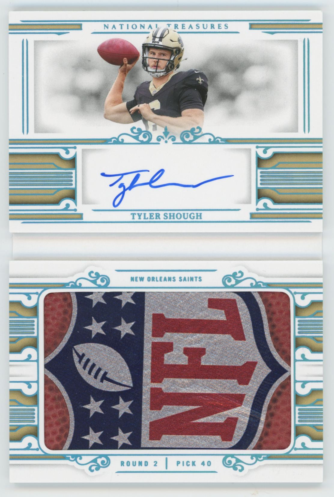 2025 National Treasures Tyler Shough RC Jumbo Prime Patch Auto Booklet RPA /10