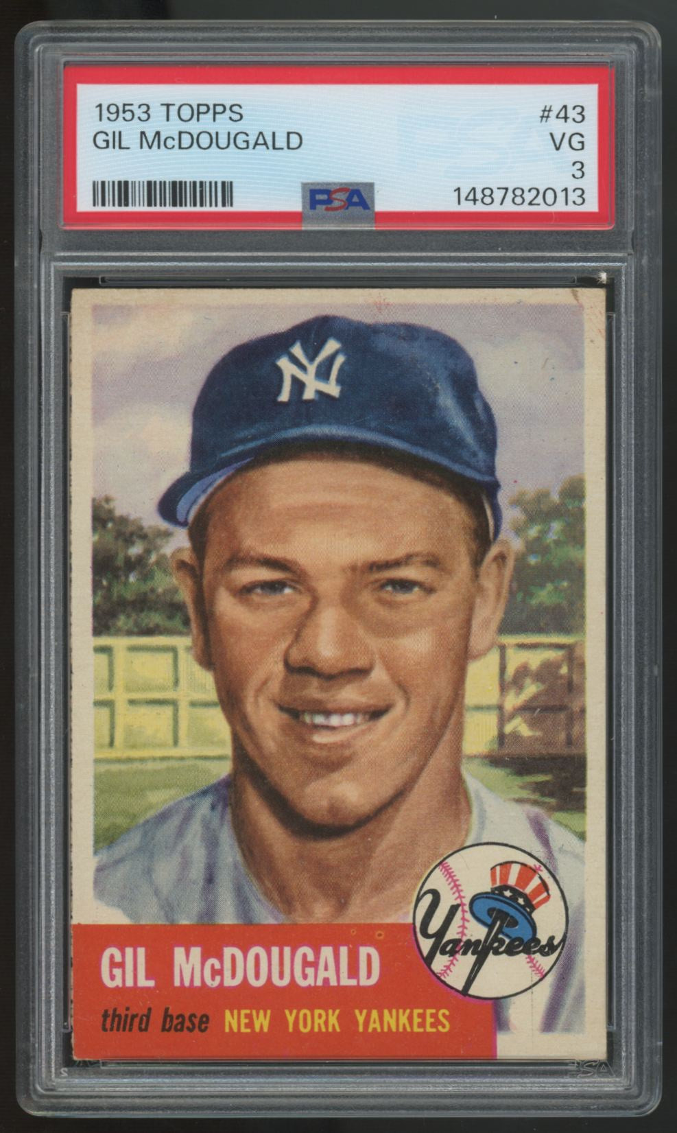 1953 Topps Gil McDougald #43 PSA 3
