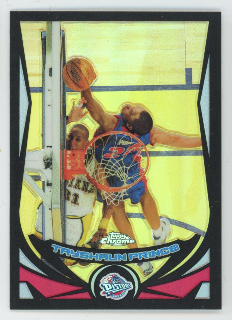 2004-05 Topps Chrome Tayshaun Prince Black Refractor /500 #35