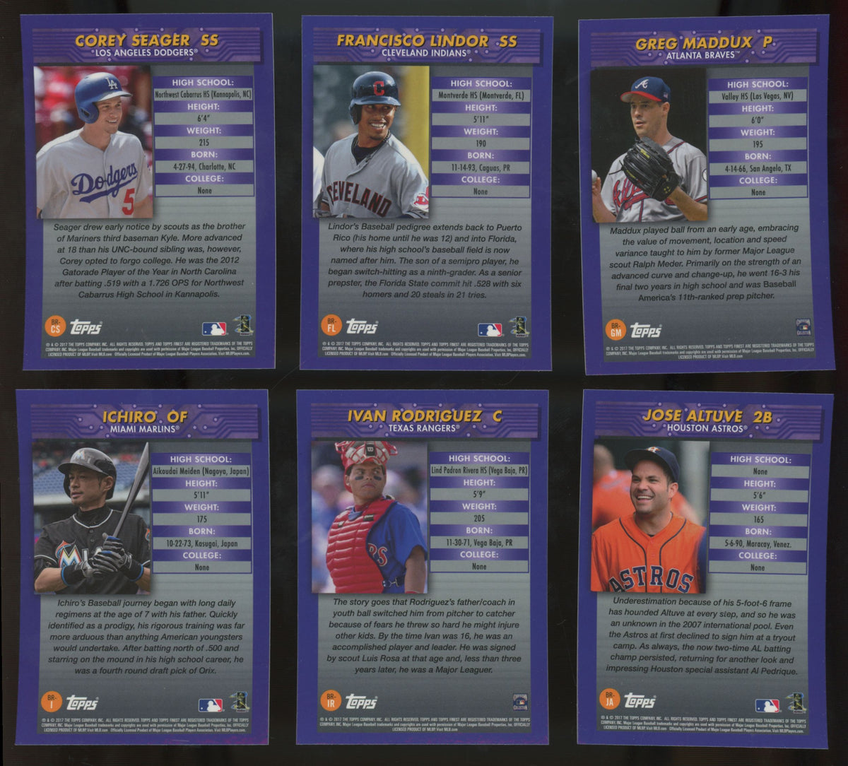 2017 Topps Finest Recreates Complete Set (20/20)