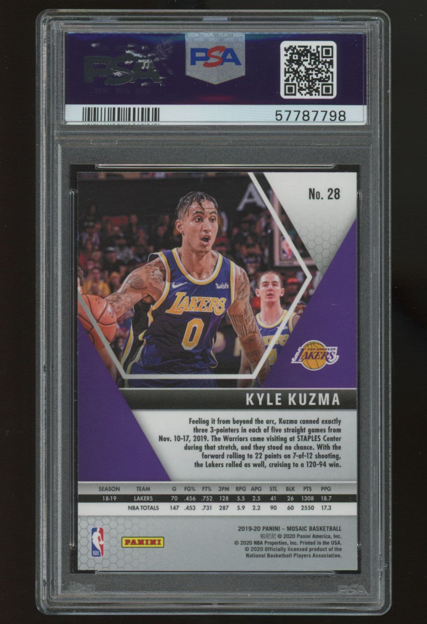 2019/20 Mosaic Kyle Kuzma #28 PSA 10