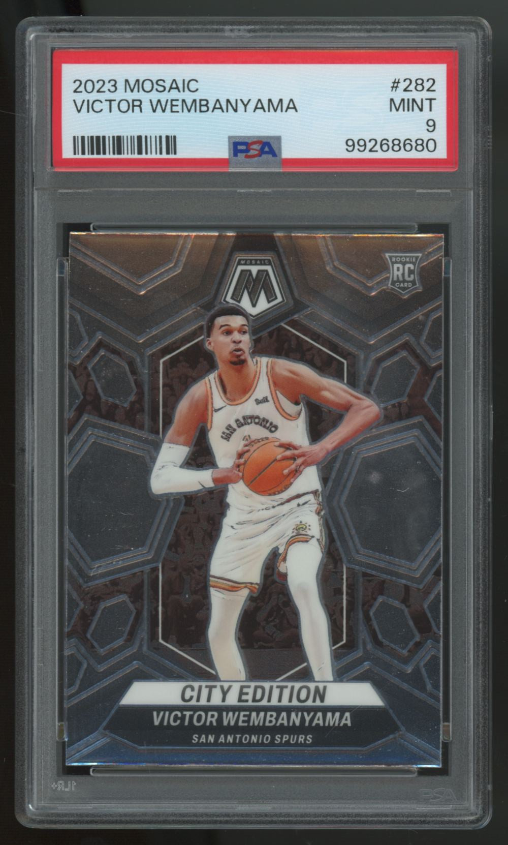 2023-24 Mosaic Victor Wembanyama RC City Edition #282 PSA 9