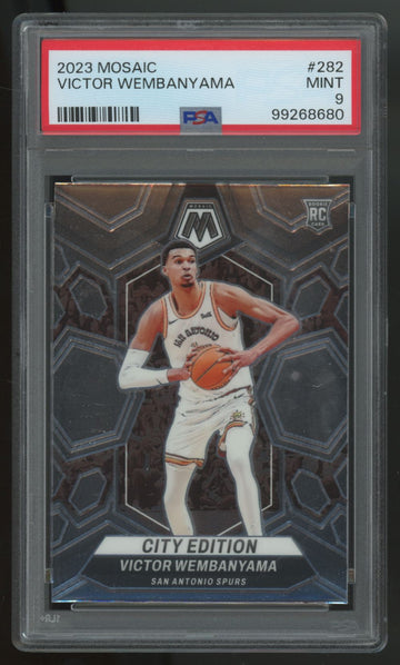 2023-24 Mosaic Victor Wembanyama RC City Edition #282 PSA 9