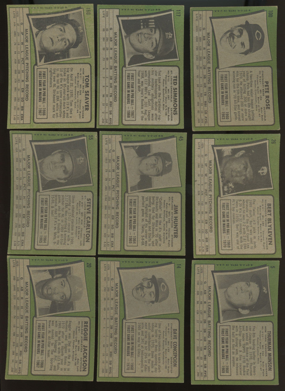 1971 Topps Baseball Series 1-4 Near Complete Set (522/523) VG-EX "B"