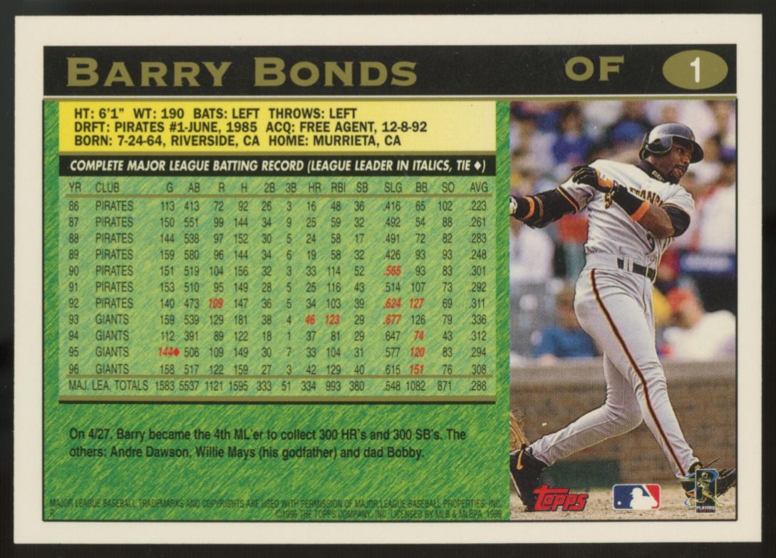 1997 Topps Baseball Complete Set (496) Jeter Griffey Bonds