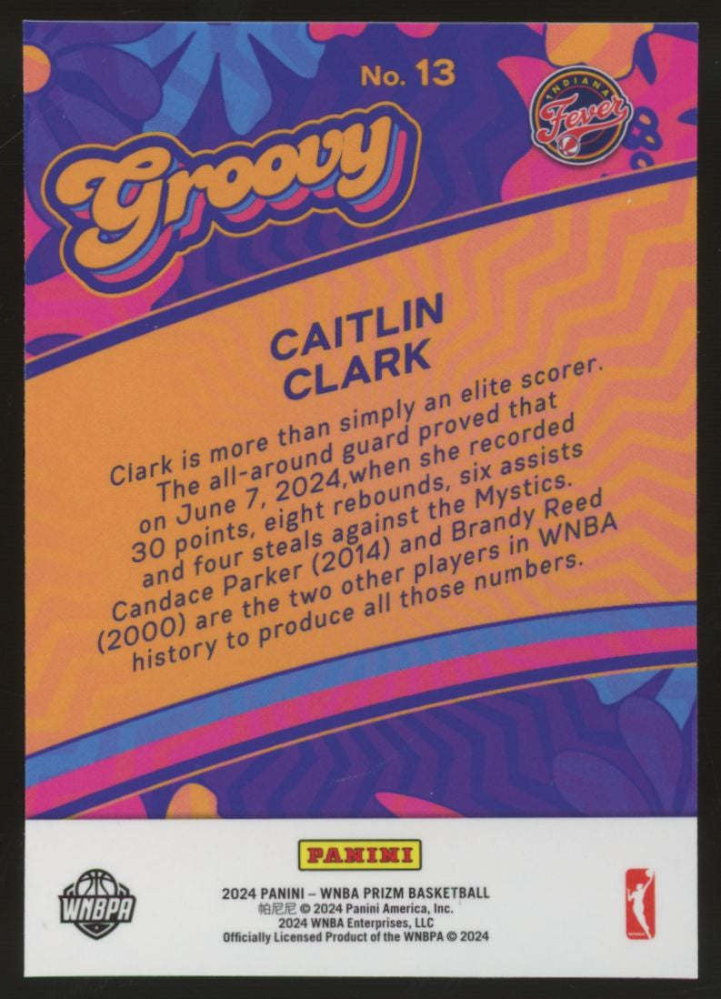 2024 Prizm WNBA Caitlin Clark RC Groovy #13