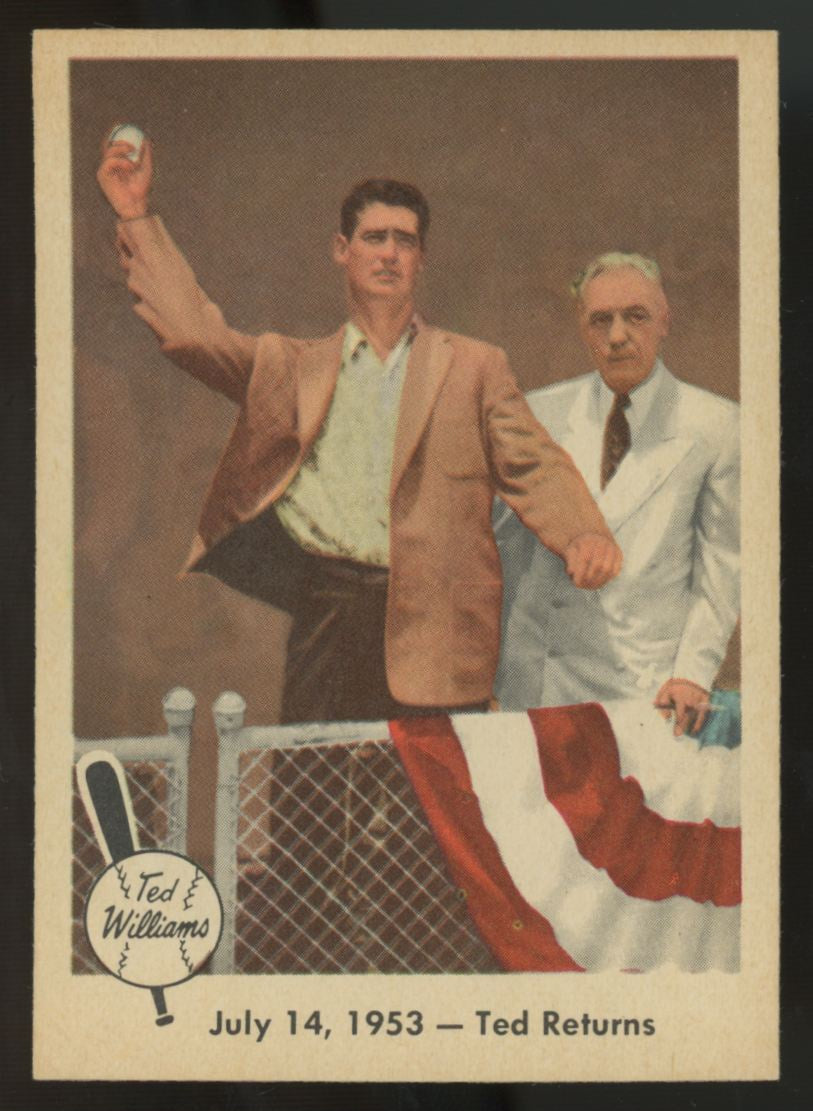 1959 Fleer Ted Williams July 14, 1953 Ted Returns #49 NM-MT