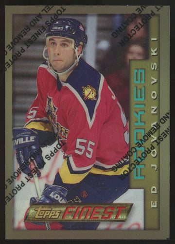 1995-96 Topps Finest Ed Jovanovski RC Rare Refractor W/ Protector #176
