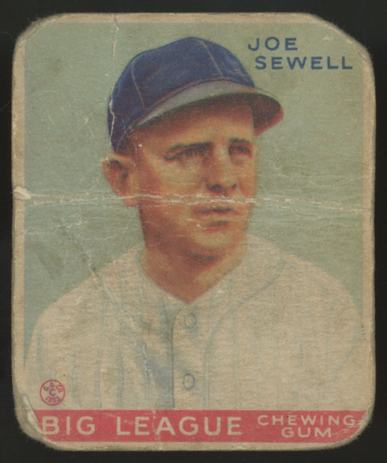1933 Goudey Joe Sewell #165 Poor