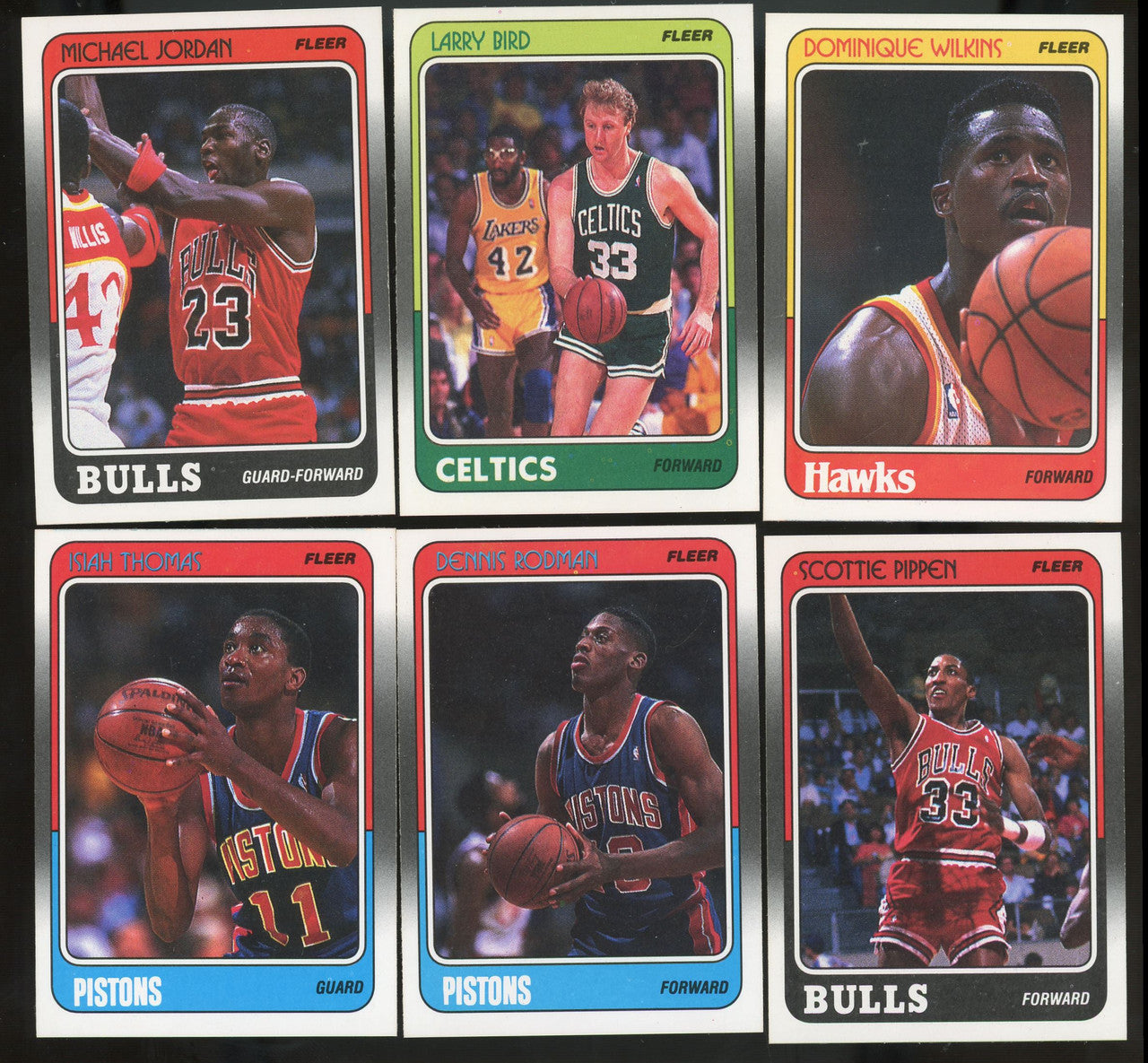 1988-89 Fleer Basketball Complete Set (132) NM-MT Jordan Pippen Miller Rodman
