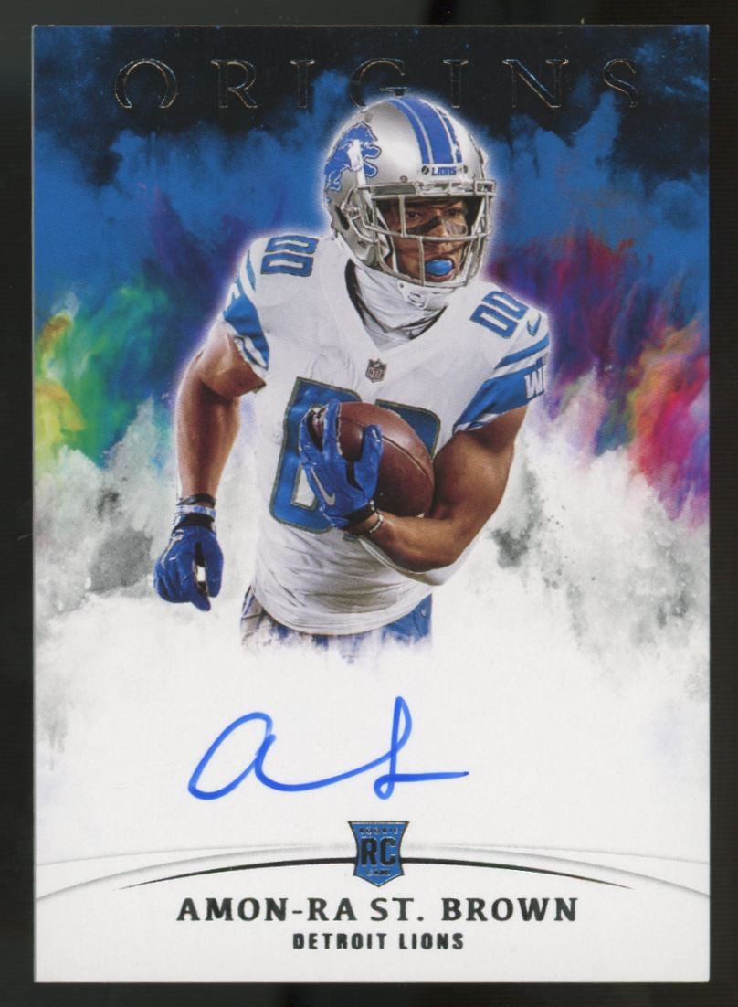 2021 Panini Origins Amon-Ra St. Brown RC Auto #RA-ASB