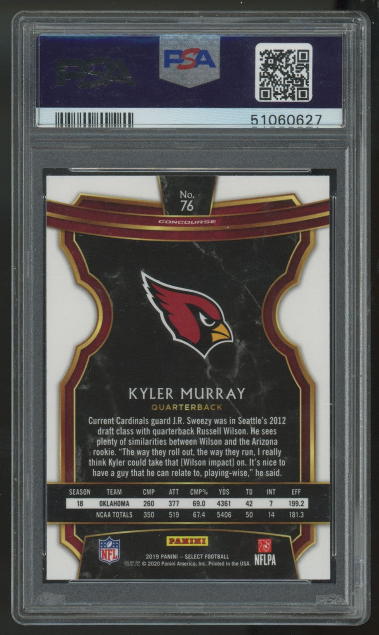 2019 Panini Select Kyler Murray RC #76 PSA 9