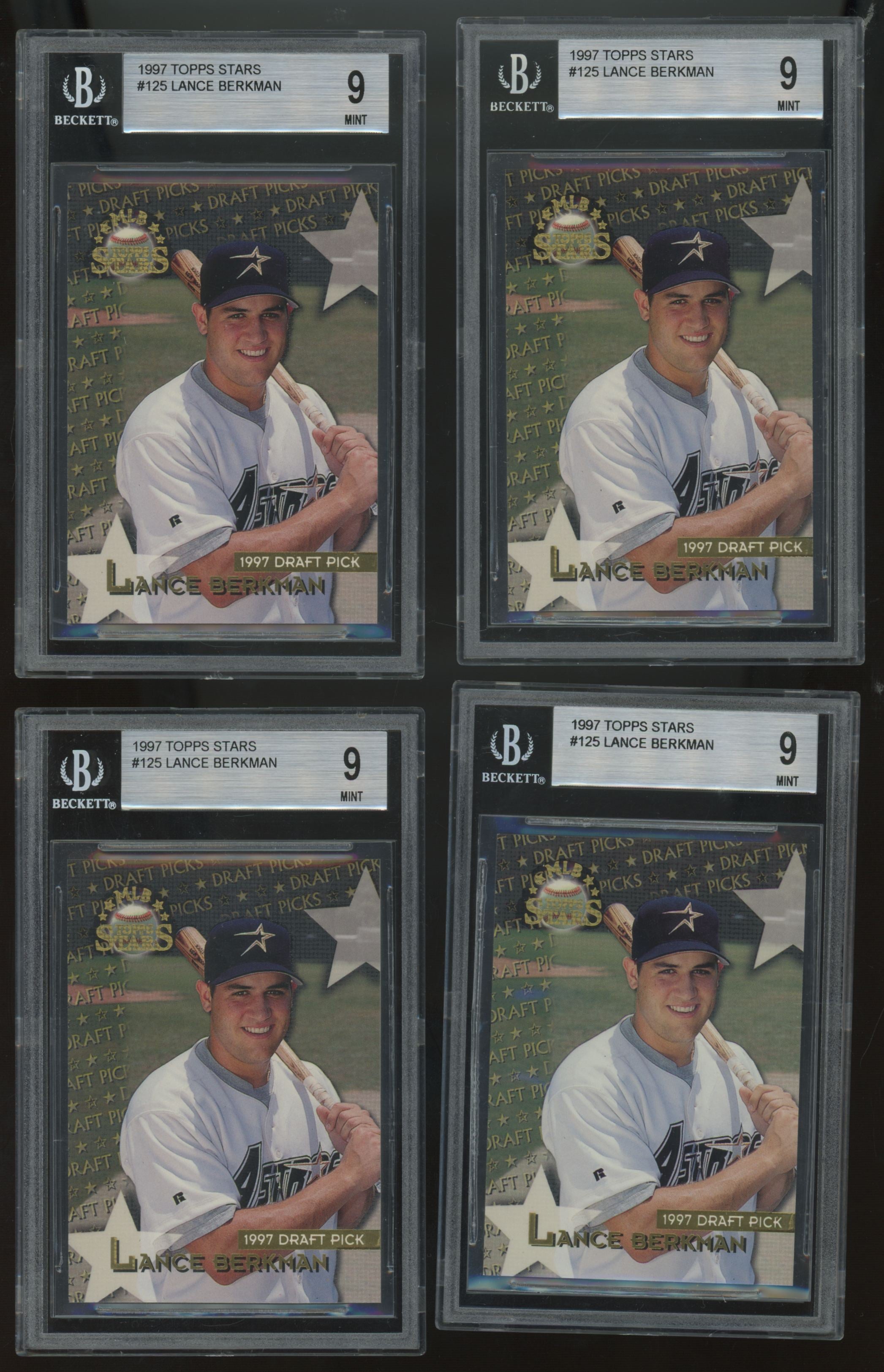 1997 Topps Stars Lance Berkman RC #125 BGS 9 Lot Of 6