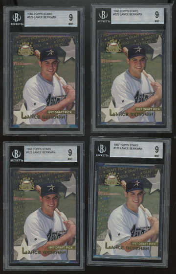 1997 Topps Stars Lance Berkman RC #125 BGS 9 Lot Of 6