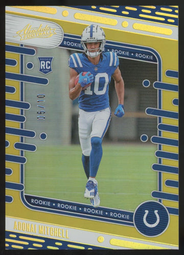 2024 Panini Absolute Adonai Mitchell RC Gold Spectrum /10 #151
