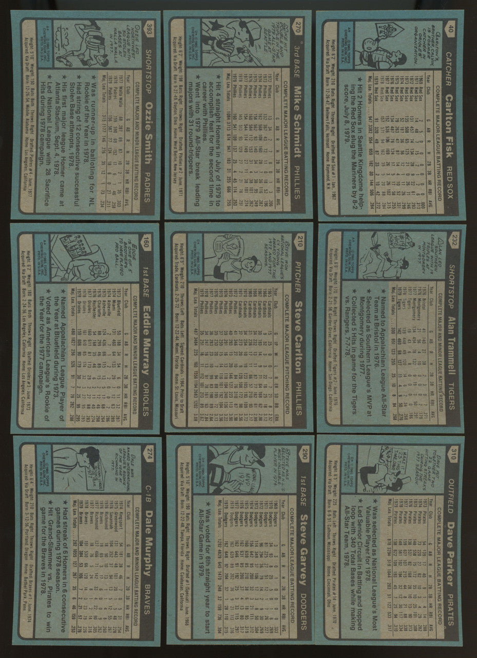 1980 Topps Baseball Complete Set (726) NM/MT Henderson RC