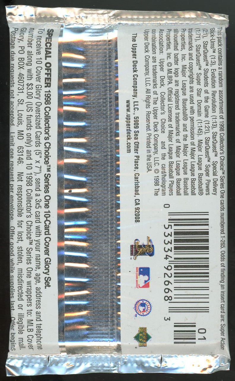 1998 Collector's Choice Series 1 Baseball Lot of 19 Sealed Packs