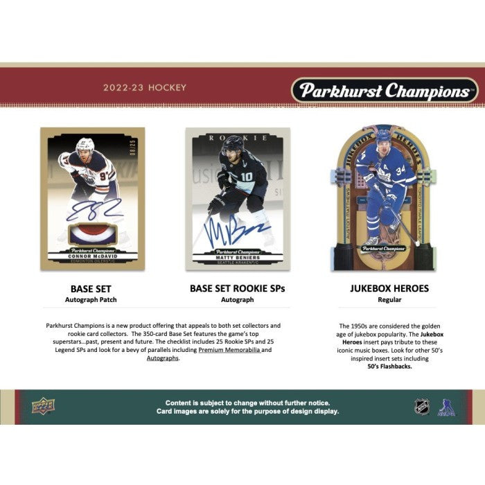 2022/23 Upper Deck Parkhurst Champions Hockey Hobby Case (12)